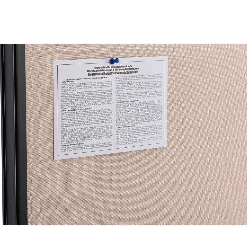 60-1/4"W x 60"H Tan Office Partition Panel H7562