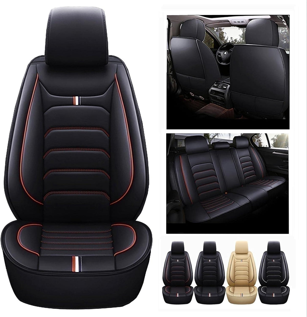 Waterproof PU Leather 5-seat Car Seat Covers Y364
