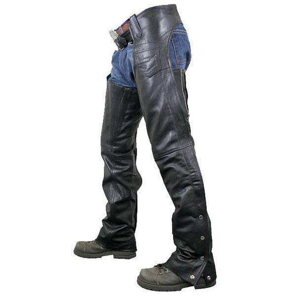 Black Leather Chaps Q99290