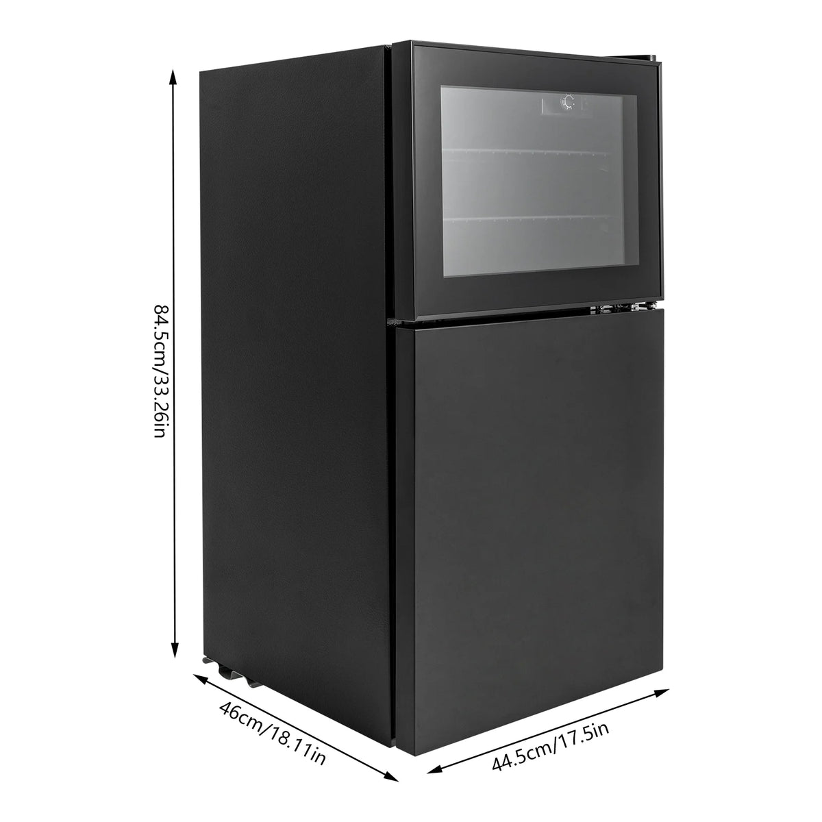 34 Inch Dual Zone Wine Cooler Beverage Refrigerator U119809