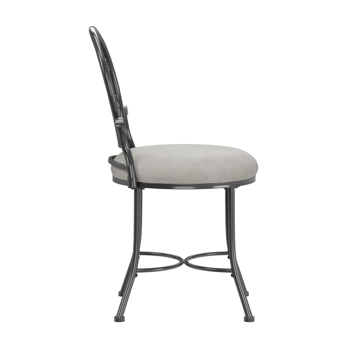 Chrome Metal Vanity Stool C683