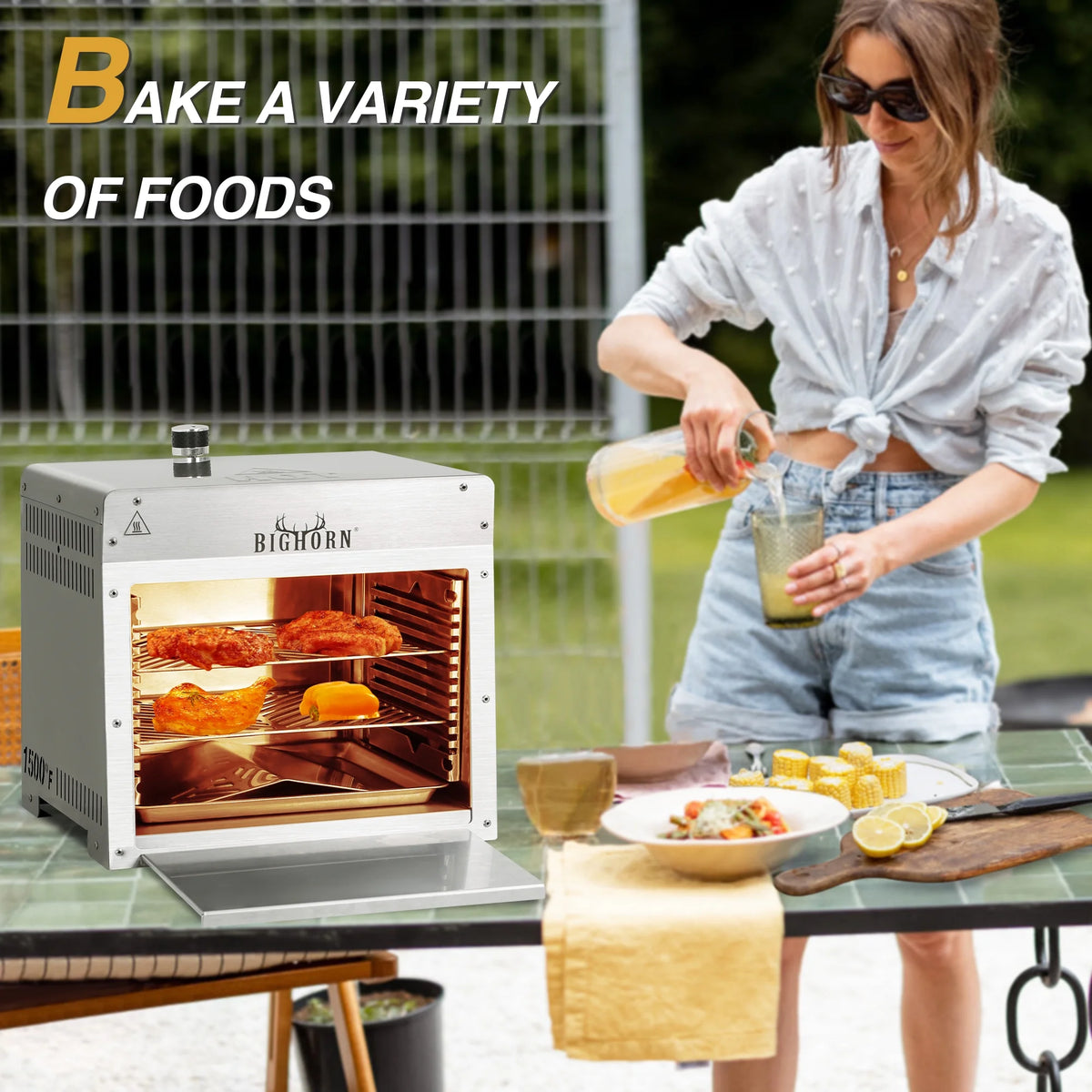 Portable Stainless Steel Propane Gas Grill E2078