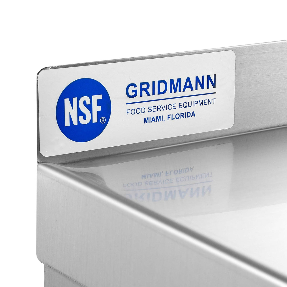 NSF Stainless Steel Kitchen Wall Mount Shelf with Backsplash E435