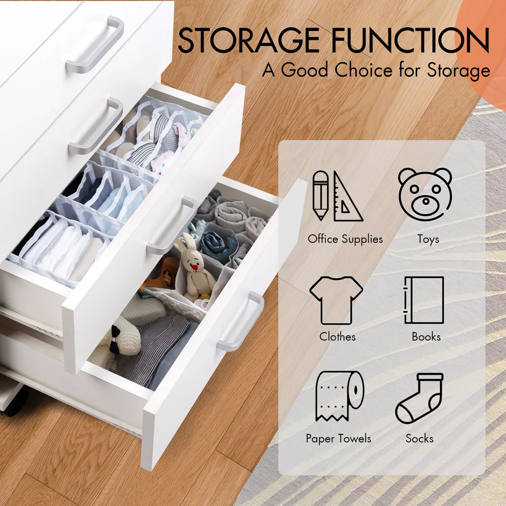 White 5 Drawer Storage Dresser G47872