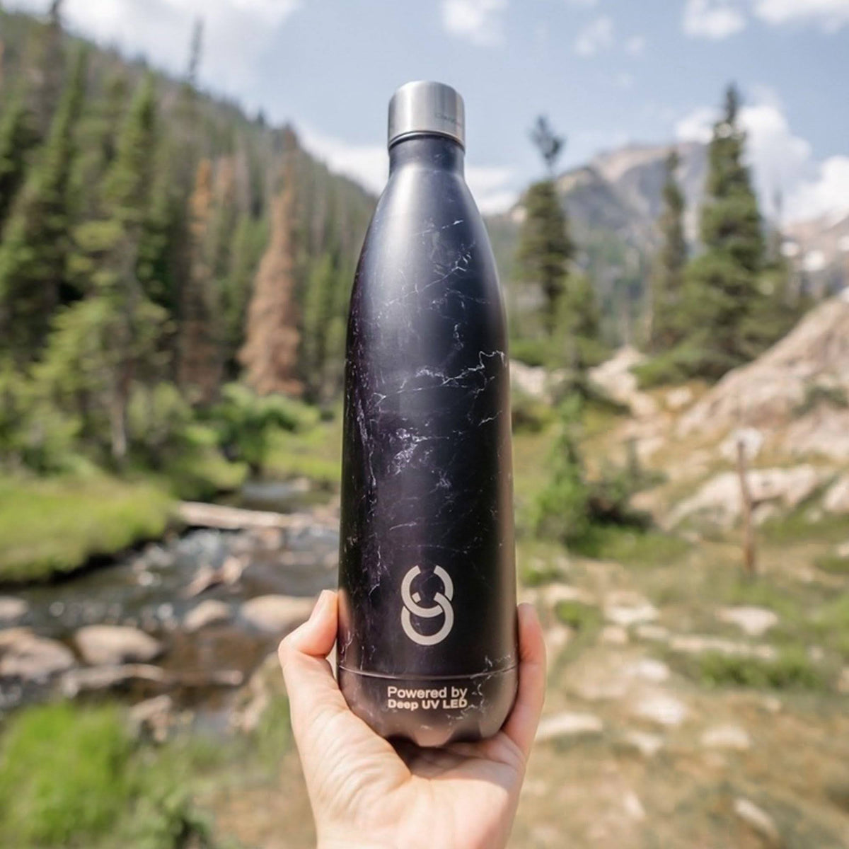 25oz Water Bottle Black Stone C422