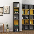 Geometric Bookcase Anthracite/Mustard B59050