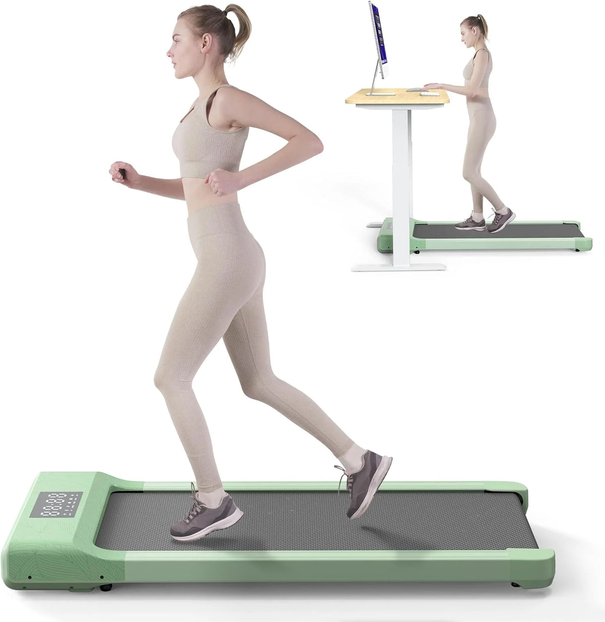 300lb Portable Under Desk Treadmill with Remote Control N5663