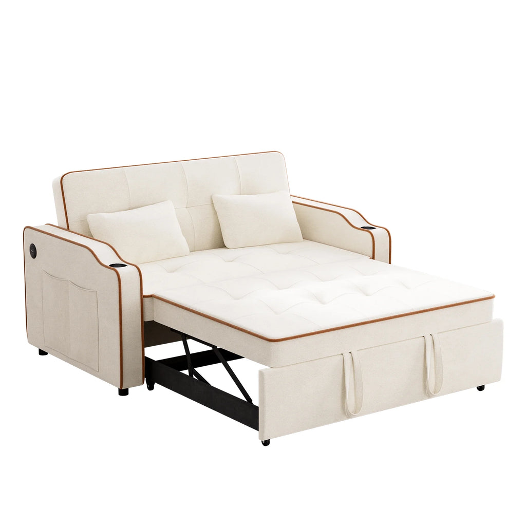 3 in 1 Convertible Sleeper Sofa Couch with Pullout Bed A350804