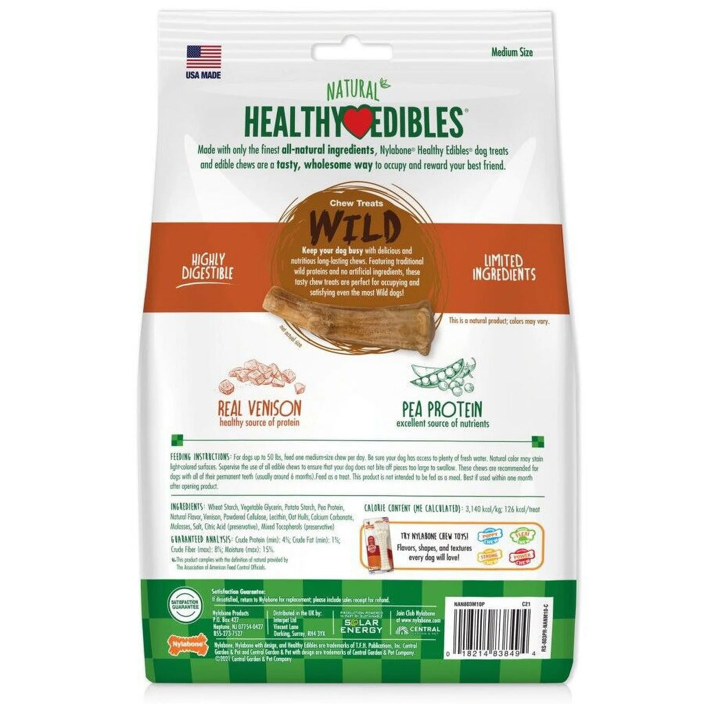 Natural Dog Chew Treats Venison 10 Chews B9980