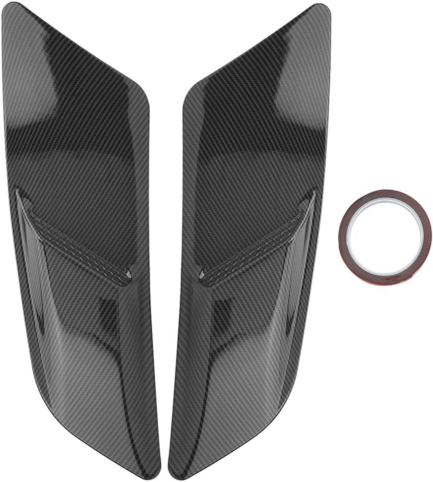 Glossy Black ABS Car Hood Air Outlet Decorative Bonnet Cover Trim T68759