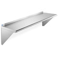 NSF Stainless Steel Kitchen Wall Mount Shelf with Backsplash E435