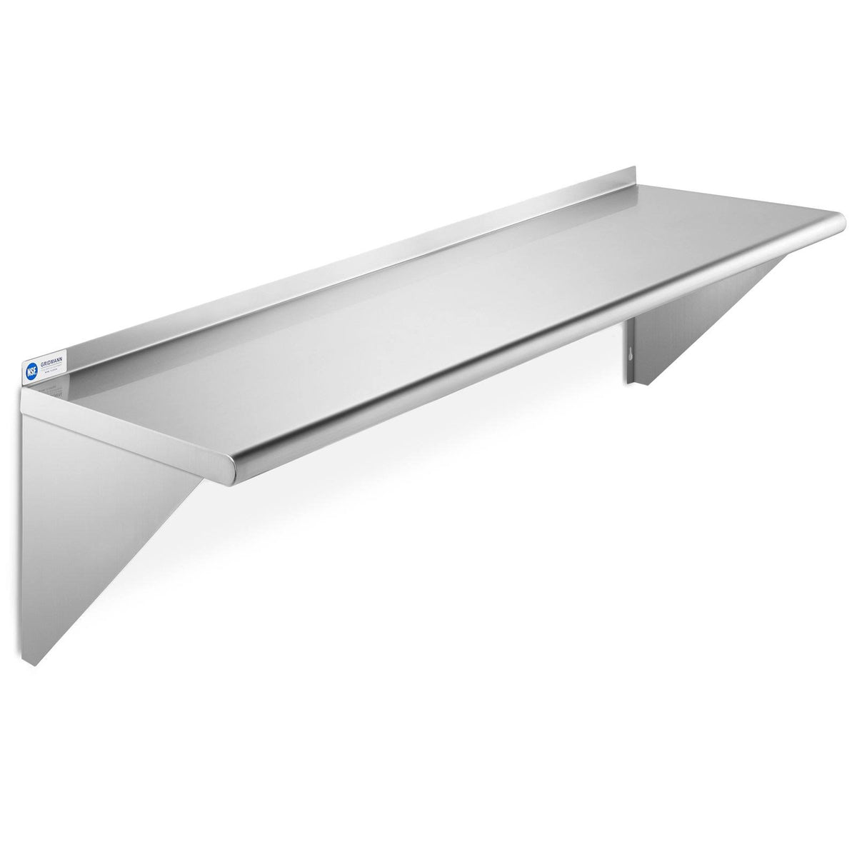 NSF Stainless Steel Kitchen Wall Mount Shelf with Backsplash E435