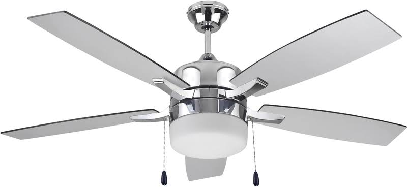 Chrome Finish 5 Blade Ceiling Fan C468754