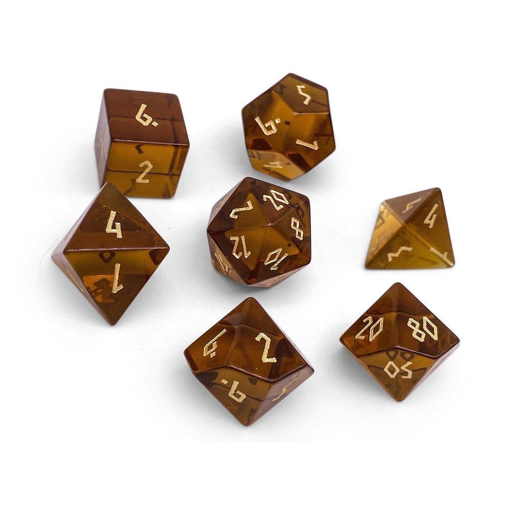7 Piece Glass Dice Set I226898