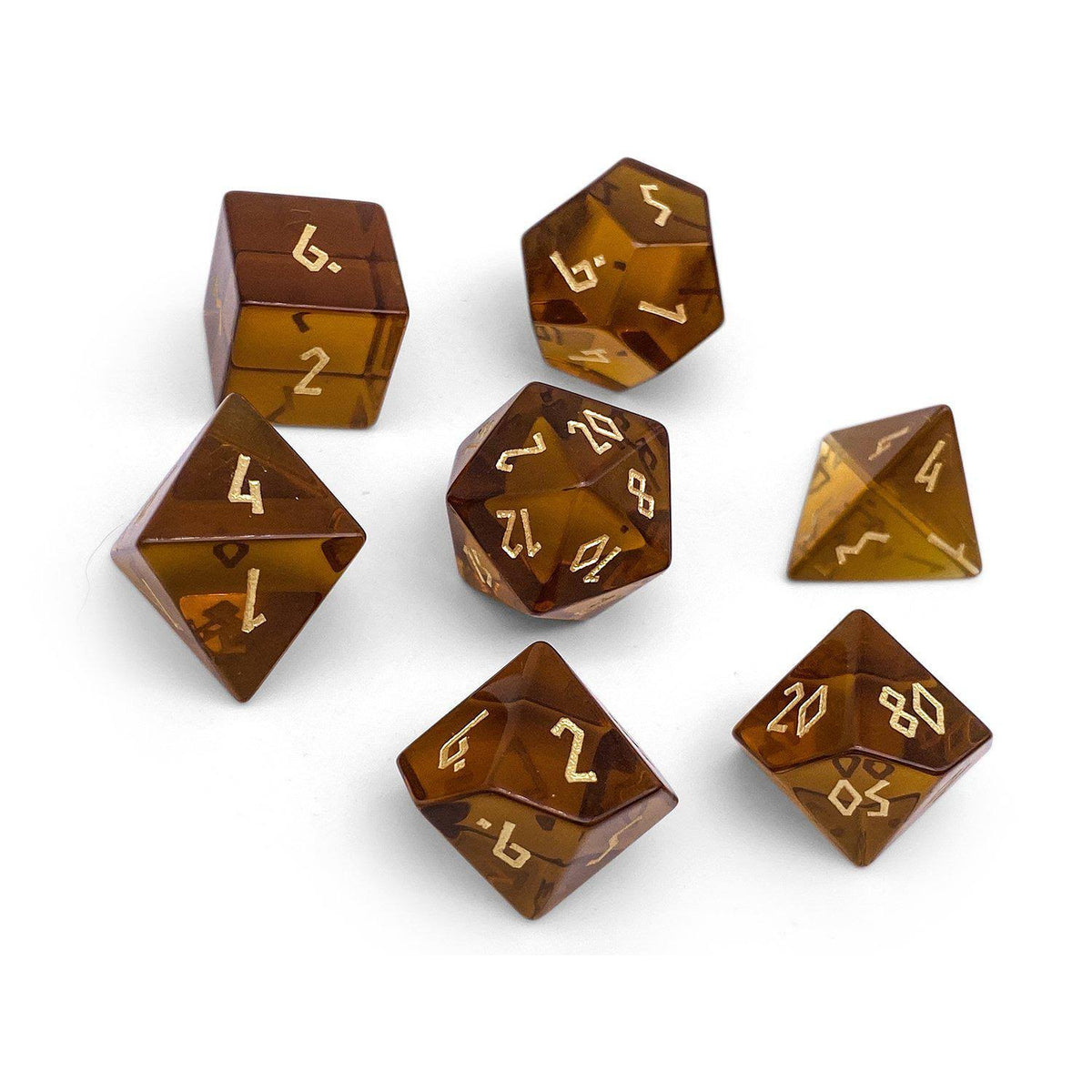 7 Piece Glass Dice Set I226898