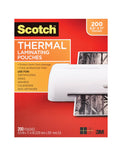 Thermal Laminating Pouches, 8.9 x 11.4-Inches, 3 Mil Thick, 200-Pack, Clear J35364