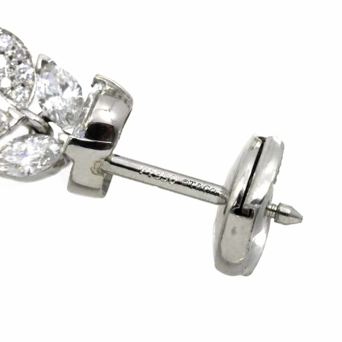 Victoria Vine Drop Diamond Earrings Platinum Pierced D41789