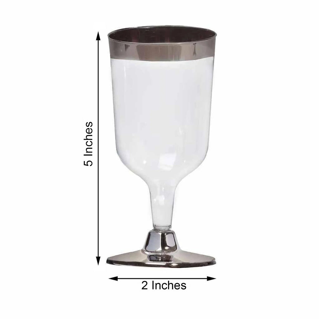 55 Pcs 6oz Disposable Plastic Wine Glass Y772