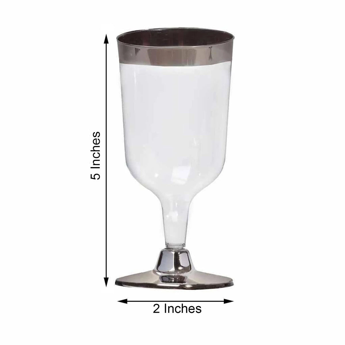 55 Pcs 6oz Disposable Plastic Wine Glass Y772
