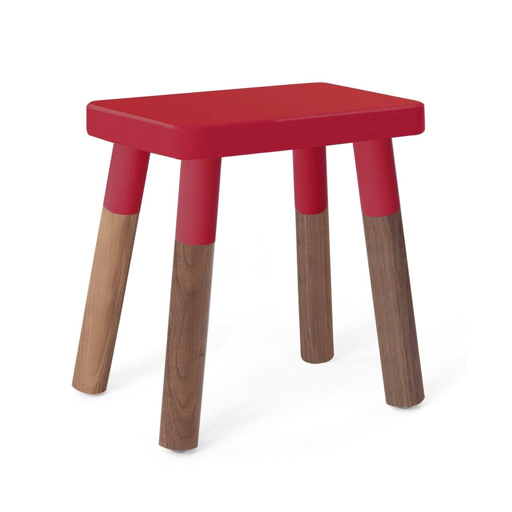 Set of 2 Wood Veneer Kids Chairs Walnut/Pink P6499