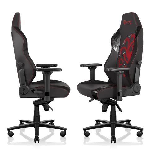 Black/White Leatherette Gaming Chair with 4D Armrests W42119