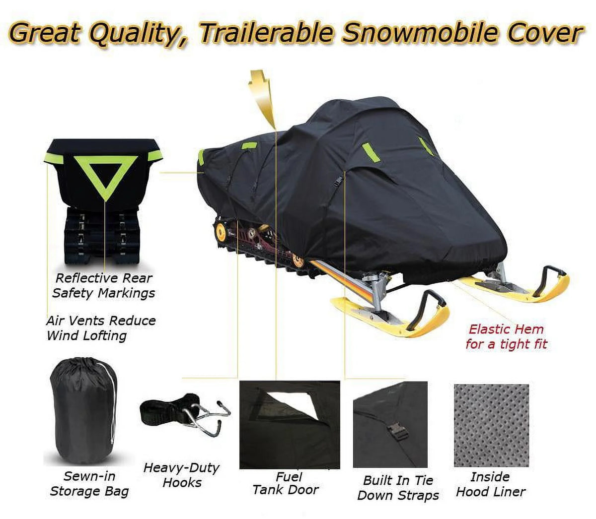 Trailerable 600 Denier Snowmobile Cover O134209