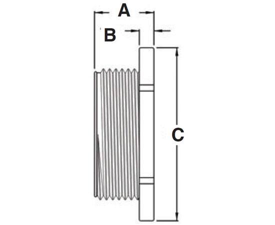 3-1/2 inch x 2-1/2 inch Die Cast Zinc Reducing Bushing S734