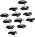Translucent 12 Lumen LED Solar Post Cap Light 12 Pack Black S6486