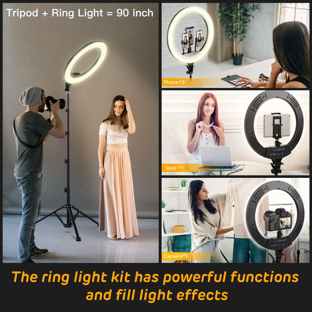 18 inch RGB Ring Light with Tripod Stand M763