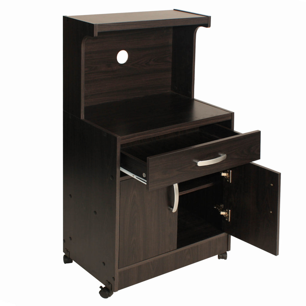 Tobacco Wooden Microwave Cart R3804
