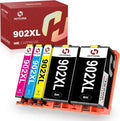 Remanufactured Ink Cartridge Combo Pack for HP 902XL (1 Cyan 1 Magenta 1 Yellow 2 Black) D135842