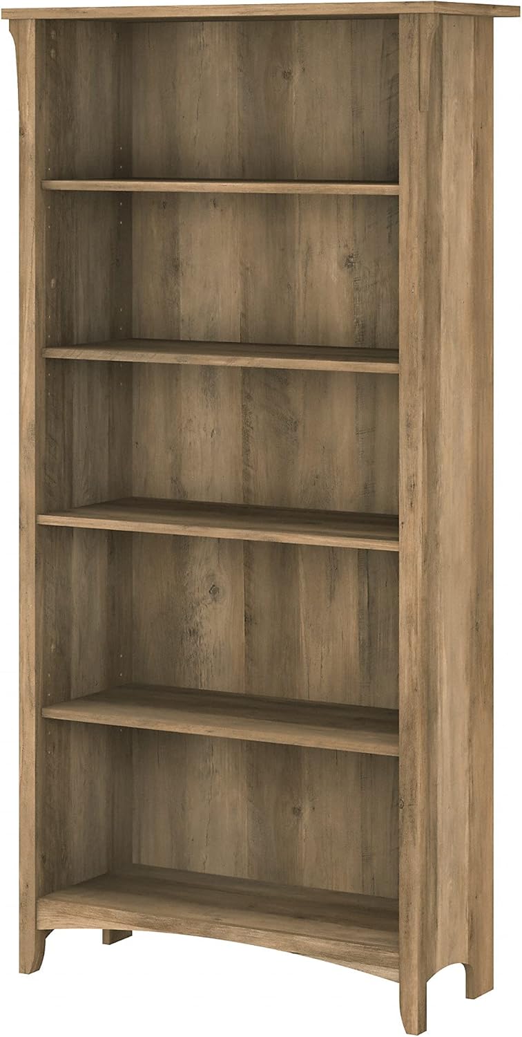 5 Shelf Bookcase in Vintage Black D142
