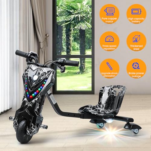 Electric Drift Trike with Adjustable Seat Big Wheel 3-Wheel Scooter A831