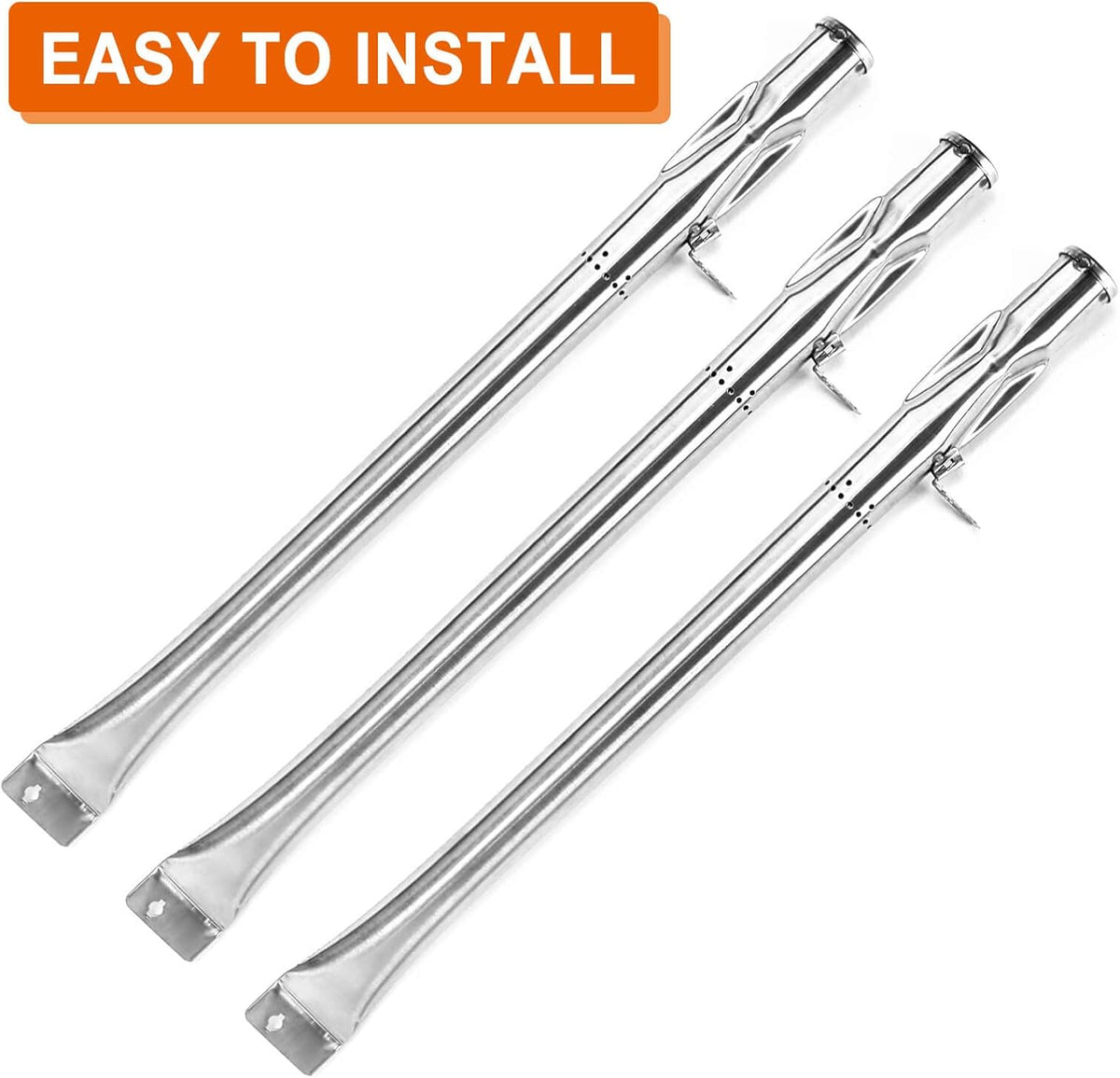 Stainless Steel Grill Burner with Porcelain-Enameled Heat Plate L463