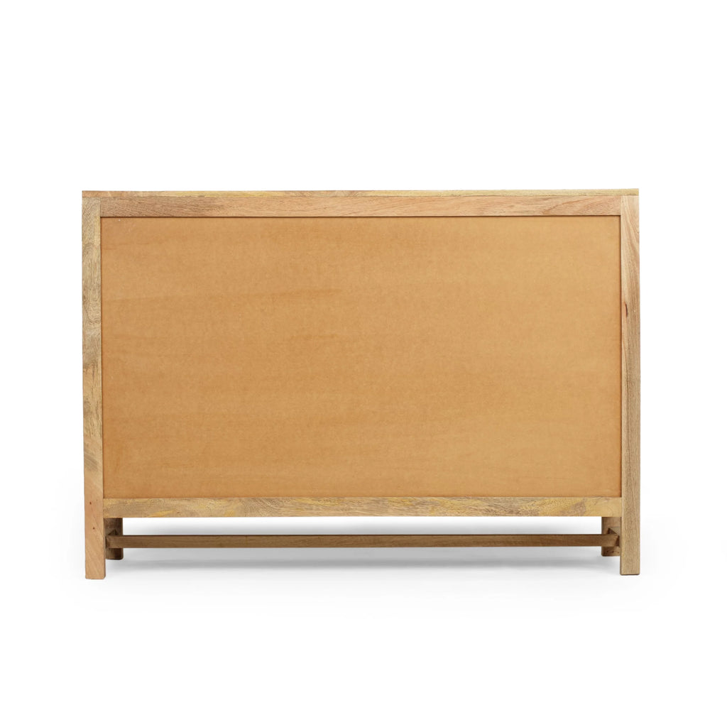 2 Door Mango Wood Cabinet with Wicker Caning S211847