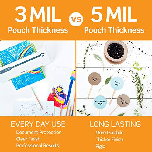 Thermal Laminating Pouches, 8.9 x 11.4-Inches, 3 Mil Thick, 200-Pack, Clear J35364