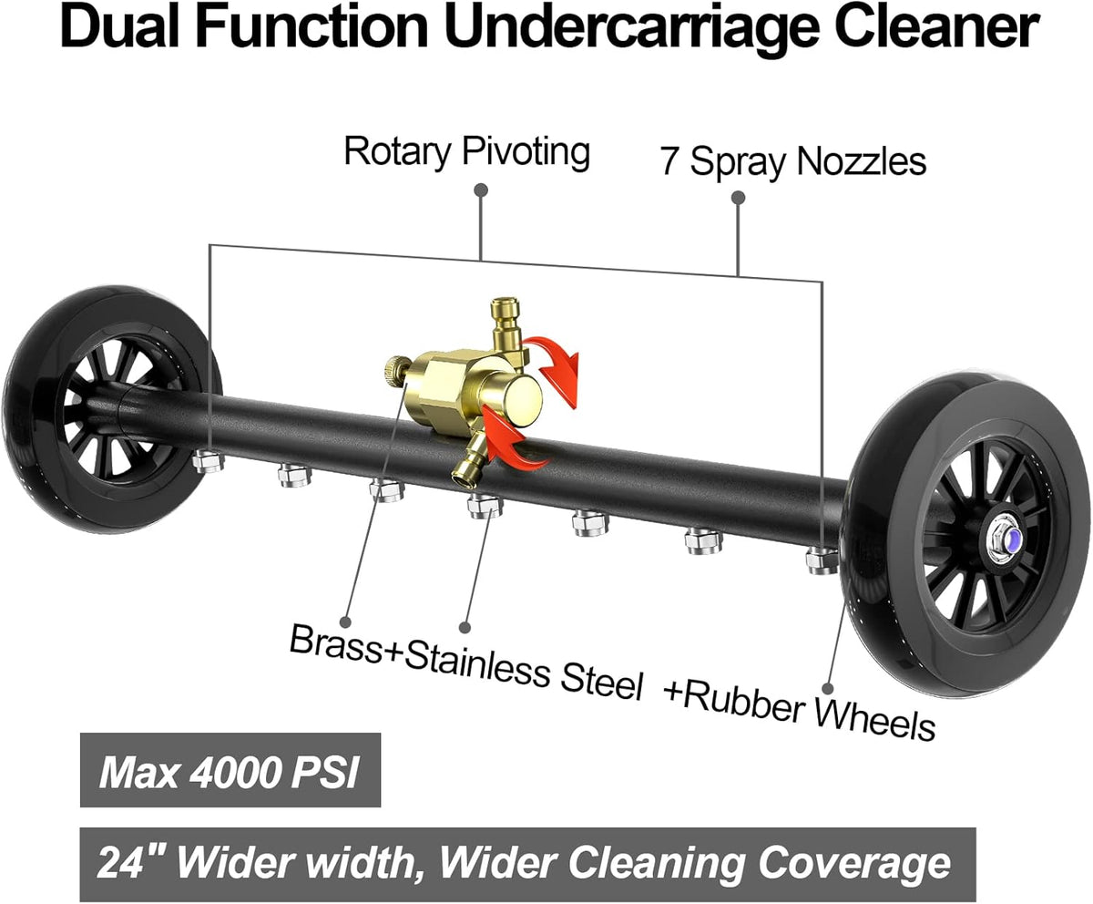 24 Inch Pressure Washer Water Broom with 3 Extension Wand S53090