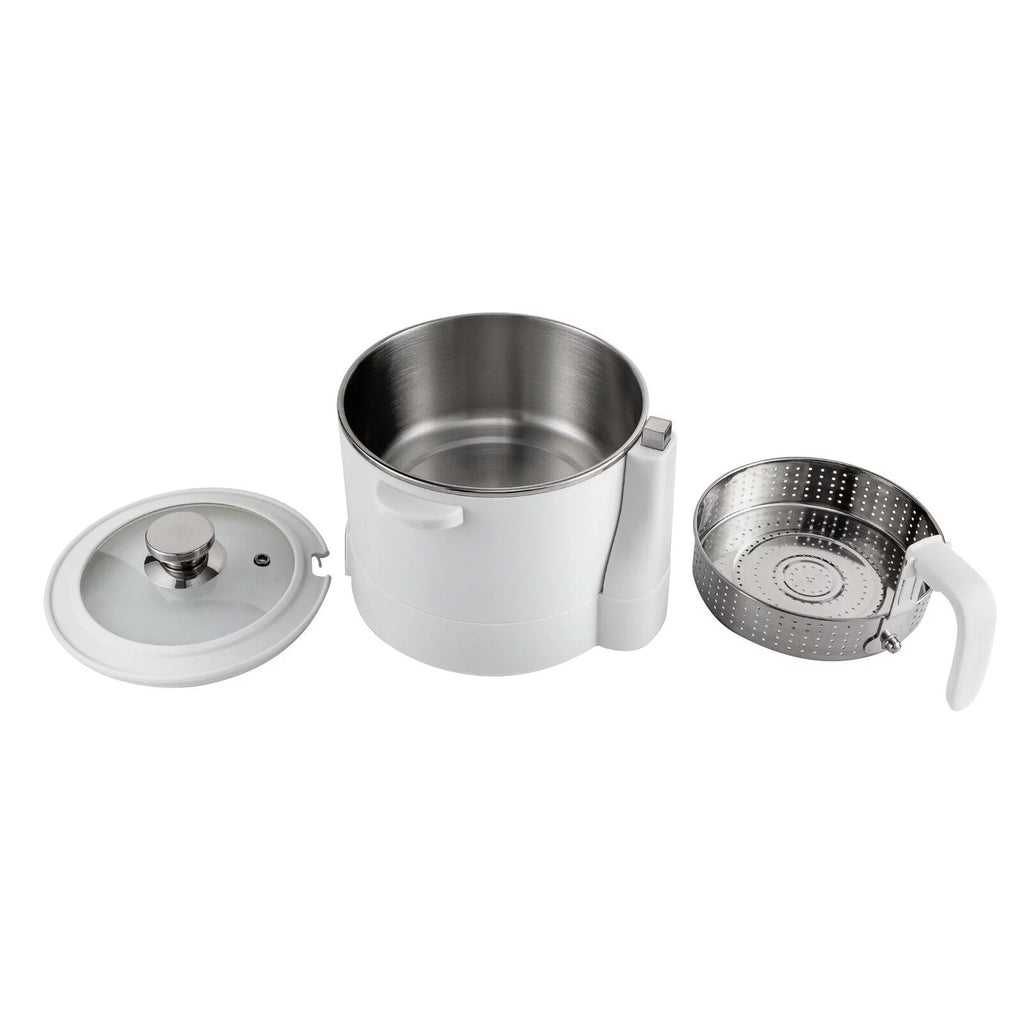 3L Automatic Lifting Electric Hot Pot with Steaming Basket 304 Stainless Steel E378364