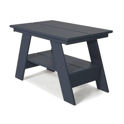 Charcoal Gray Plastic Side Table J30268