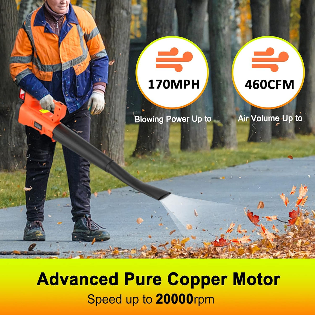 Cordless Leaf Blower with Battery and Charger V921