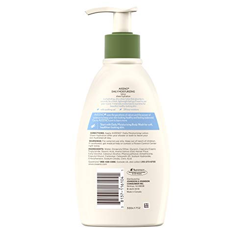 Sheer Hydration Daily Moisturizing Lotion With Soothing Oat, Fragrance-Free Body Moisturizer, 12 Fl. Oz T669