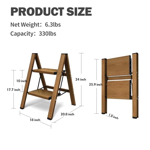 Gold Aluminum 3 Step Folding Stool X51979