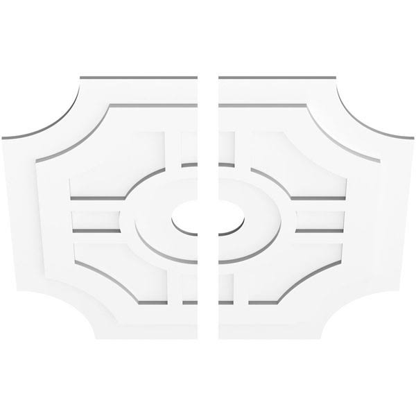 Contemporary PVC Ceiling Medallion (36x22OD x 5x22ID x 12x22C - Two Piece) S7483