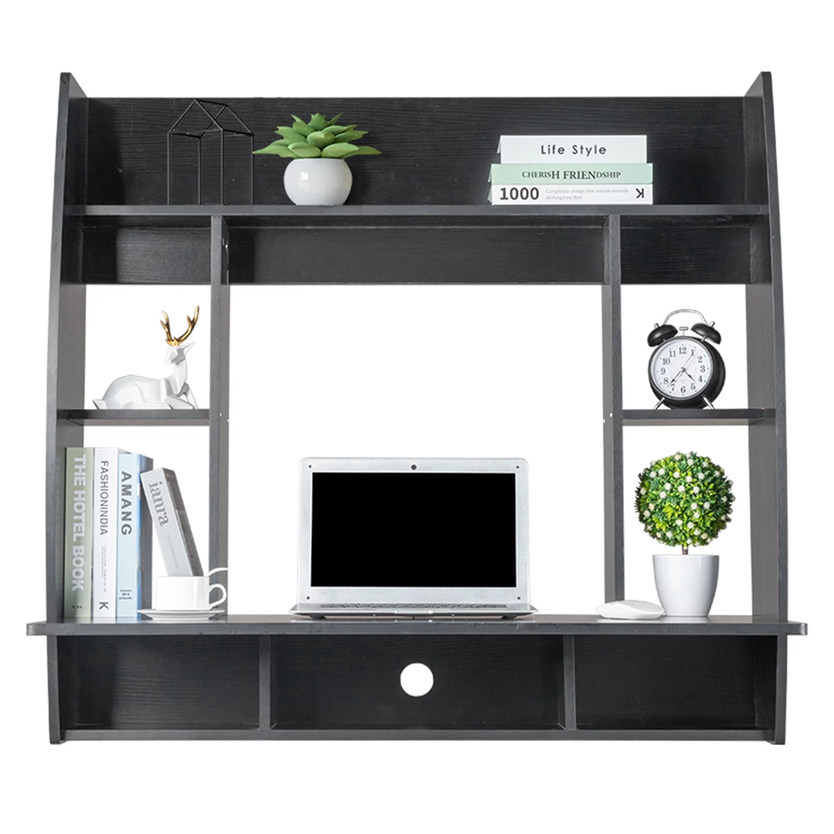 Floating Wall Mounted Computer Desk with Storage I8951