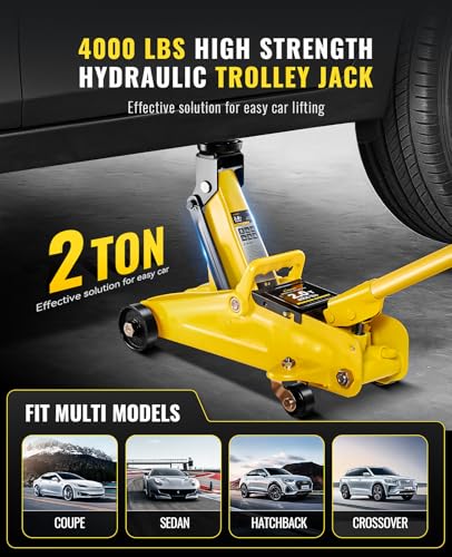 2 Ton Low Profile Hydraulic Trolley Floor Jack with Storage Case G364