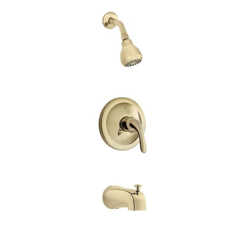 Single Handle Tub and Shower Faucet 1.8 GPM Polished Brass C54244