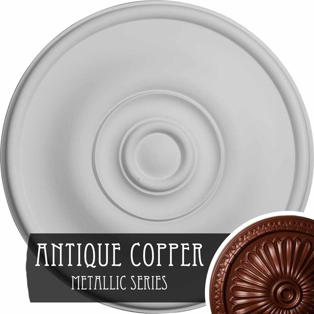 11 3/4x22OD x 3/8x22P Hand-Painted Ceiling Medallion S14402