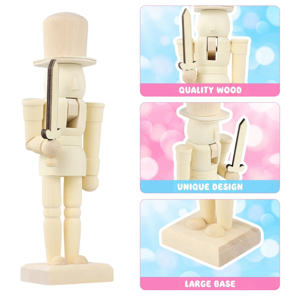 Unfinished Wooden Nutcracker Doll Q9947