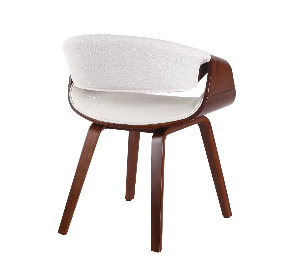 White PU Leather Bentwood Dining Chairs N349627