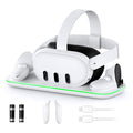Charging Dock with LED Light and Controller Mount, 2 Rechargeable Batteries, White P64999